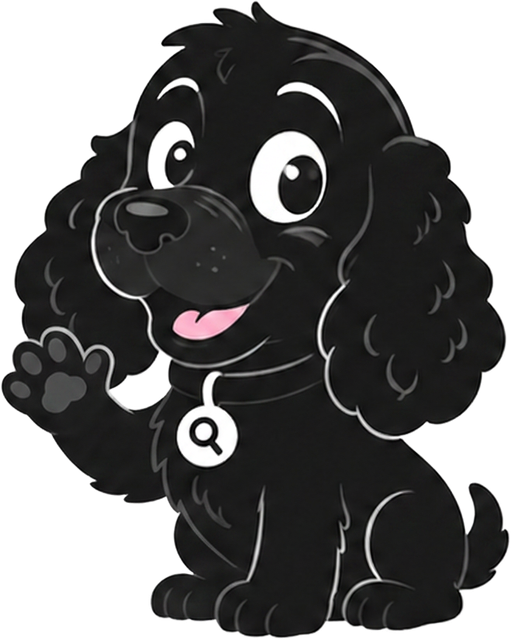 Sqiigl the cocker spaniel waving hello